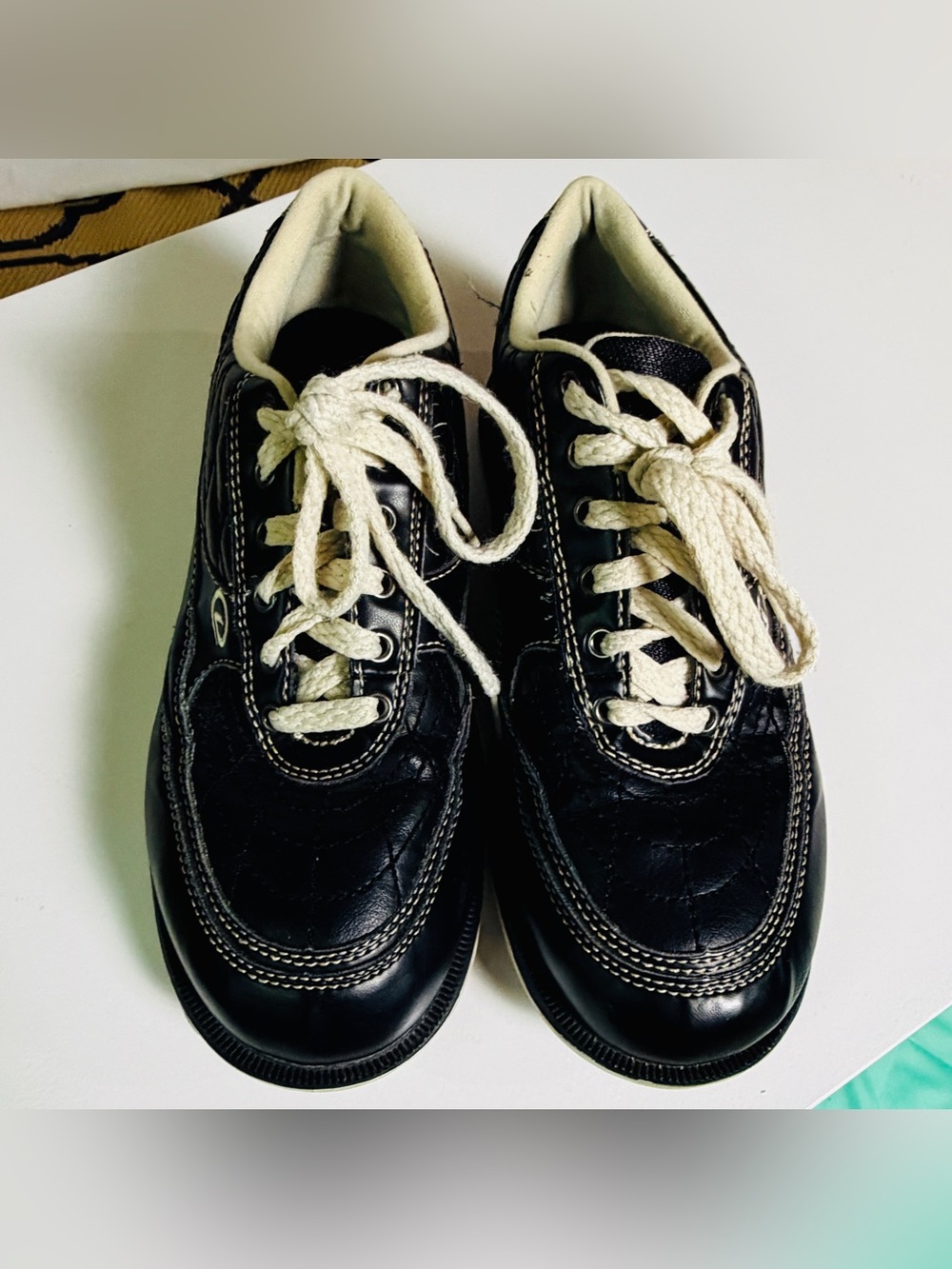 Dexter turbo 2 Slide Rite men’s bowling shoes Black with Cream Laces size 7